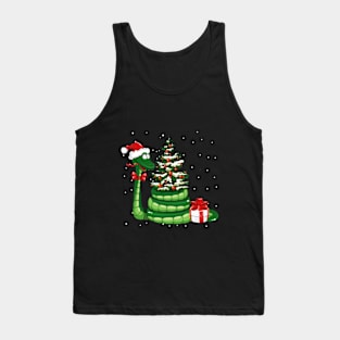 Funny Santa Snake Christmas Gift Tank Top